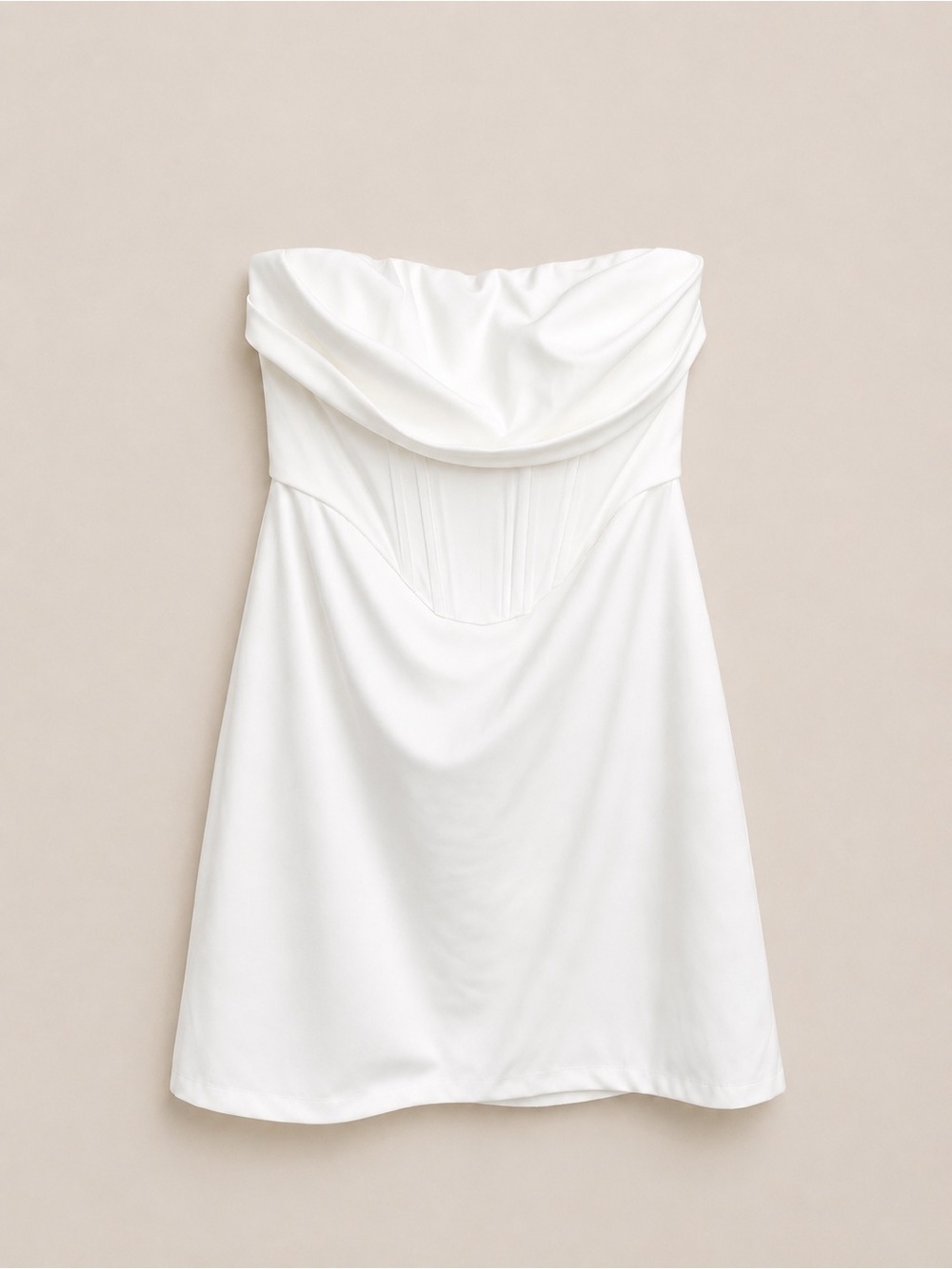 White Strapless Corset Bodycon Mini Dress NWOT